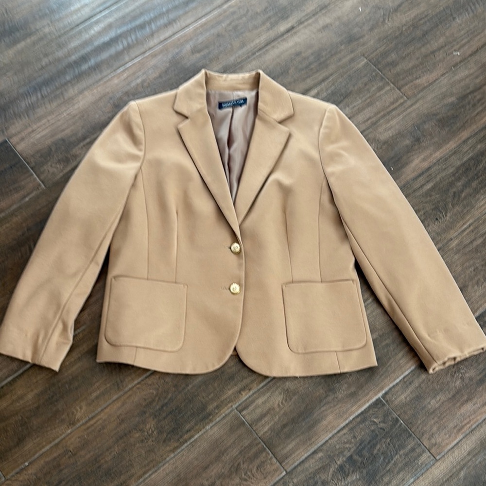 Jones New York Tan Double Button Blazer, size 12
